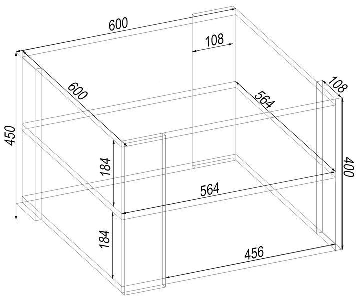 Стіл журнальний Квант №4, Дуб Конкордія, 600/600/450 (78524578) - Континент фото