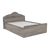 Ліжко Діана двоспальне, Дуб Сонома Трюфель, 2048х1410х1030 (52939055) - Континент фото