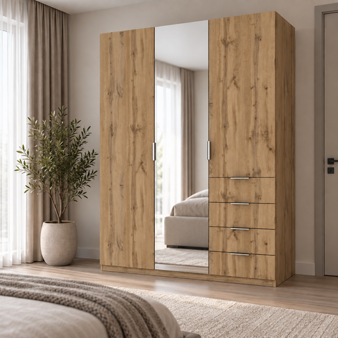 Распродажа Шкаф Кристалл 2, Дуб Аппалачи, 1500х520х2100 (59855154) - Континент фото