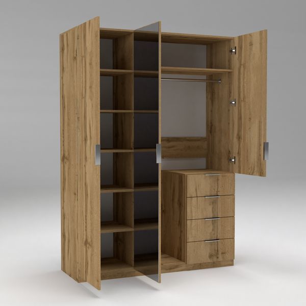 Распродажа Шкаф Кристалл 2, Дуб Аппалачи, 1500х520х2100 (59855154) - Континент фото